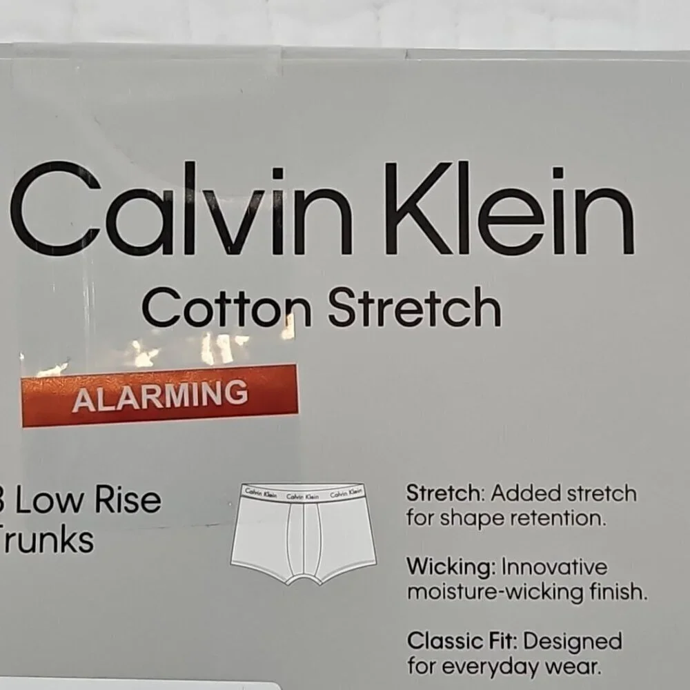 Calvin Klein Low Rise Trunk (3) Three Pack XL 40-42 Blue Classic Fit‎ New In Box